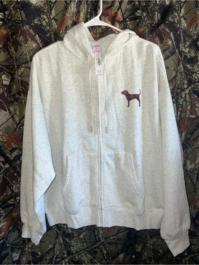 VS PINK campus full zip NWT